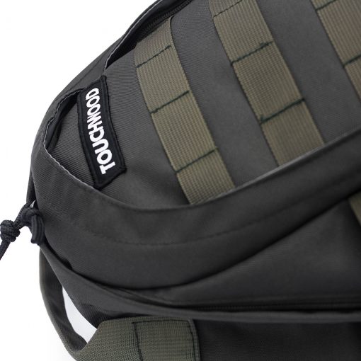 go out backpack army green detail 2