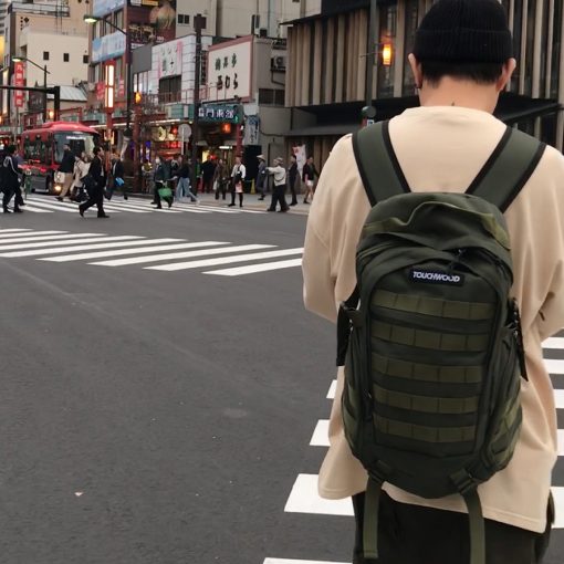 go out backpack army green lookbook