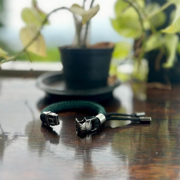 O.S.F.A Adjustable Hex Paracord Bracelet - hunter green