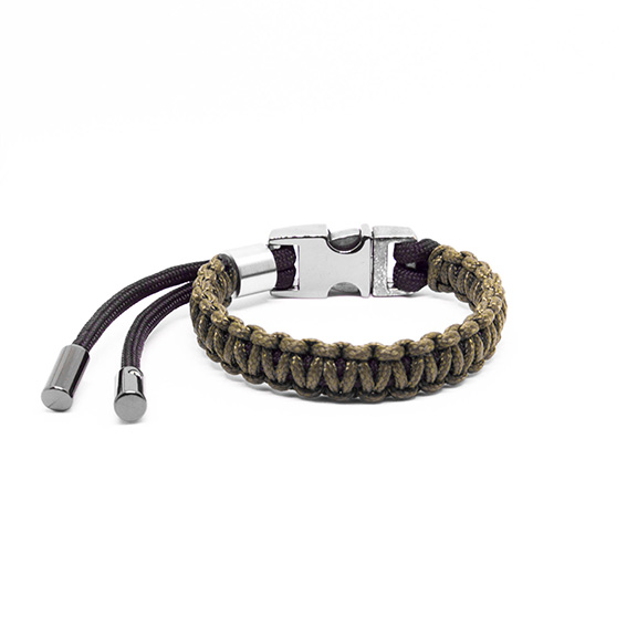OSFA Classic Army Green Square Small(1) O.S.F.A Adjustable Classic Paracord Bracelet - army green