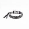 OSFA Classic Grey Square Small(1) O.S.F.A Adjustable Classic Paracord Bracelet - grey