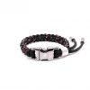 OSFA Classic Red Dot Square Small(2) O.S.F.A Adjustable Classic Paracord Bracelet - black with red dot