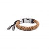 O.S.F.A Adjustable Hex Paracord Bracelet - wolf brown