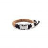 O.S.F.A Adjustable Hex Paracord Bracelet - wolf brown