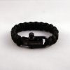 Classic Black Paracord Bracelet (shackle)