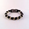 black & brass beads front Black & Brass Beads Paracord Bracelet