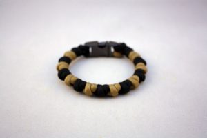 Black Gold Beads Paracord Bracelet