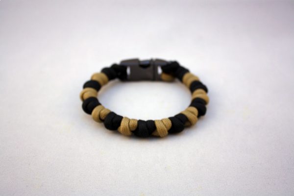 Black Gold Beads Paracord Bracelet