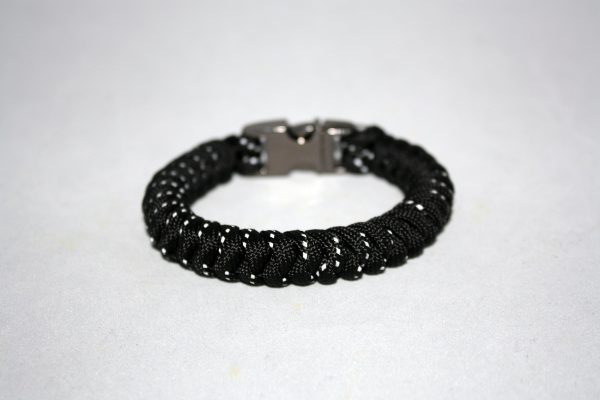 Black Reflective Paracord Bracelet