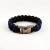 Black Blue Mini Braid Paracord Bracelet
