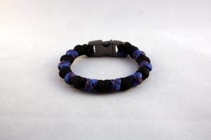 Blue Camo Beads Paracord Bracelet