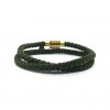 Braided Double Wrap Bracelet V2 - Army Green
