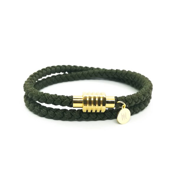 Braided Double Wrap Bracelet V2 - Army Green