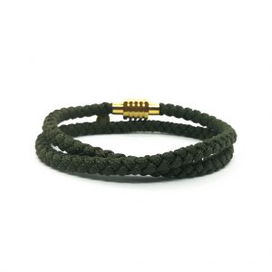Braided Double Wrap Bracelet V2 - Army Green