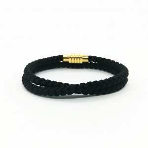 Braided Double Wrap Bracelet V2 - Black
