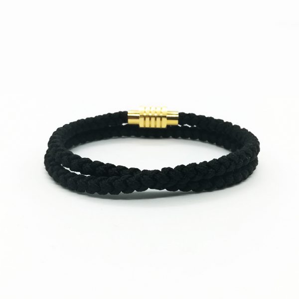 Braided Double Wrap Bracelet V2 - Black