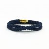 Braided Double Wrap Bracelet V2 - Navy Blue