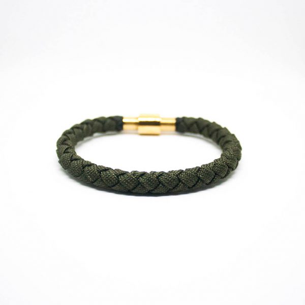 braided single wrap 1024 square-3 Braided Single Wrap Bracelet - Army Green