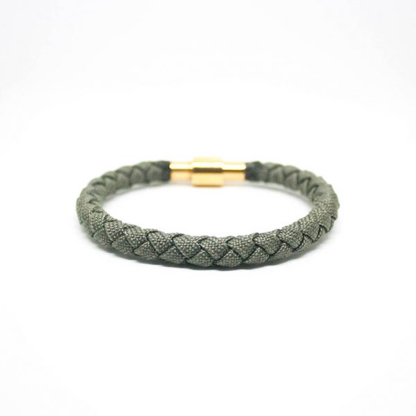 Braided Single Wrap Bracelet - Grey