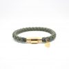 Braided Single Wrap Bracelet - Grey