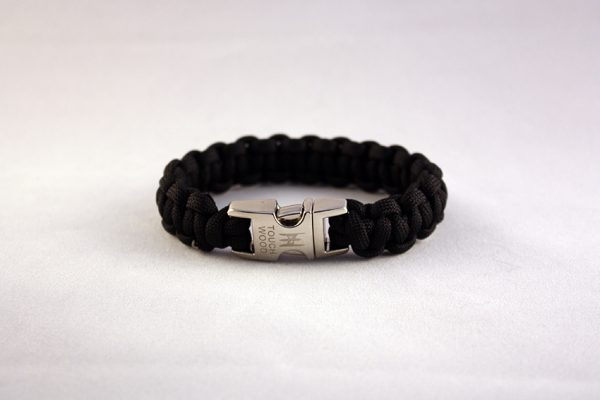 Classic Black Cobra Knot Paracord Bracelet