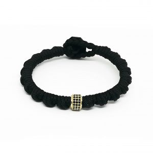 CONTRARY | Black Cord with Gold Charm