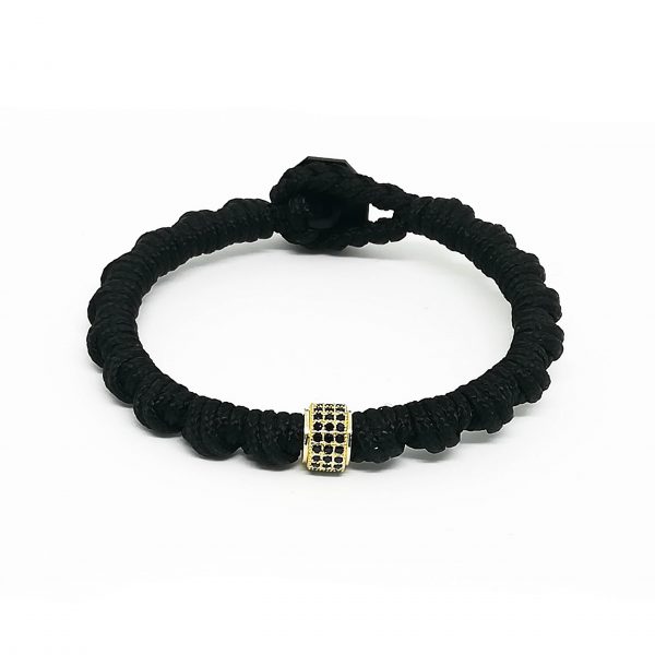CONTRARY | Black Cord with Gold Charm