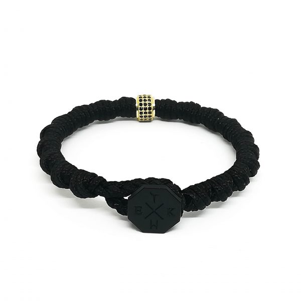 CONTRARY | Black Cord with Gold Charm