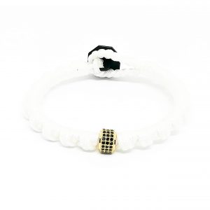 CONTRARY | White Cord with Gold Charm