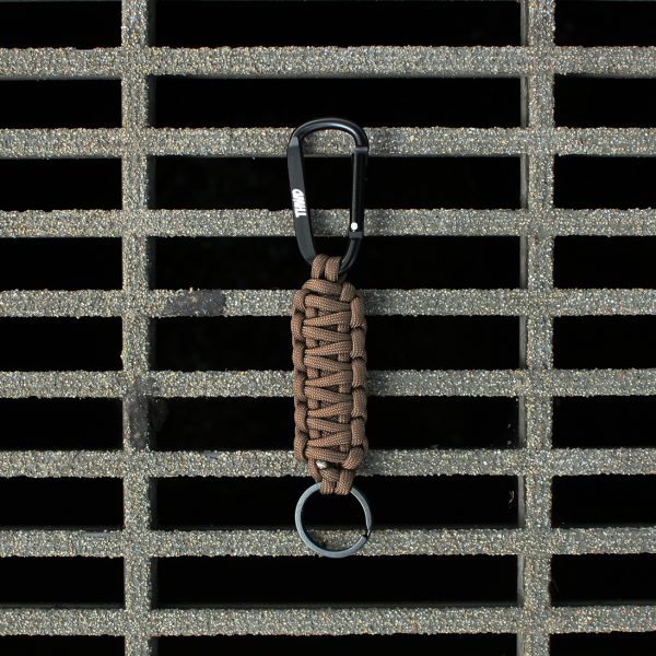 Dark Brown Paracord Keychain