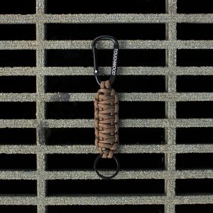 Dark Brown Paracord Keychain