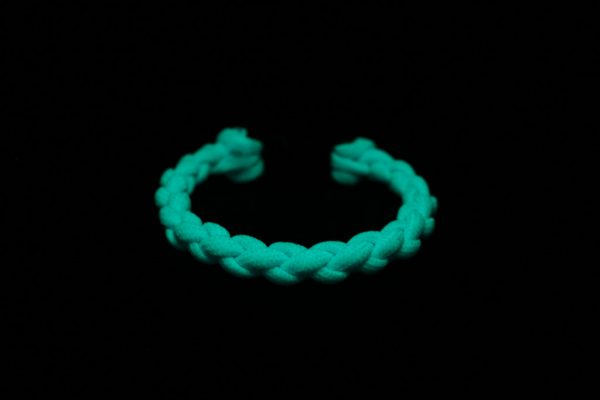 glow in the dark total darkness front Limited Edition Cerulean Blue Glow In The Dark Paracord Bracelet