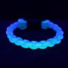 glow in the dark under black light front Limited Edition Cerulean Blue Glow In The Dark Paracord Bracelet