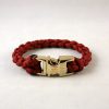 Maroon Paracord Bracelet with Gold Buckle