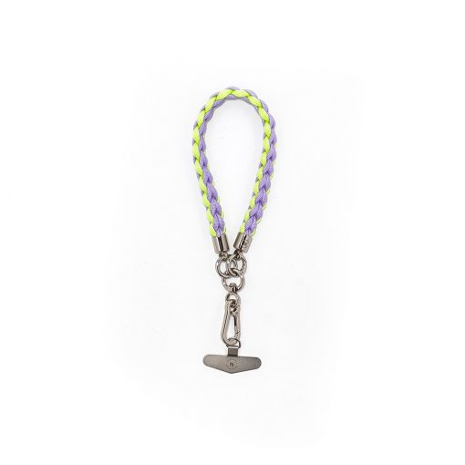 multi use glow in the dark phone lanyard-purple & neon green