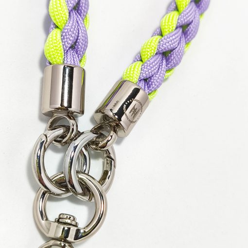 multi use glow in the dark phone lanyard-purple & neon green detail