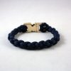 navy blue gold buckle Navy Blue Paracord Bracelet with Gold Buckle
