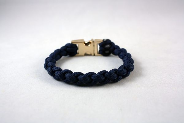 navy blue gold buckle Navy Blue Paracord Bracelet with Gold Buckle