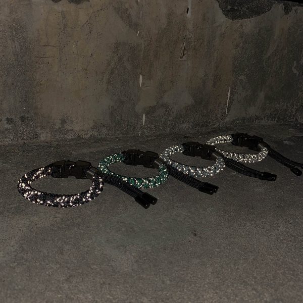 osfa back bone bracelet all reflect small O.S.F.A Adjustable Back Bone Bracelet - grey reflective