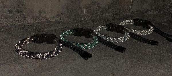 osfa back bone bracelet website banner O.S.F.A Adjustable Back Bone Bracelet - white reflective & glow in the dark