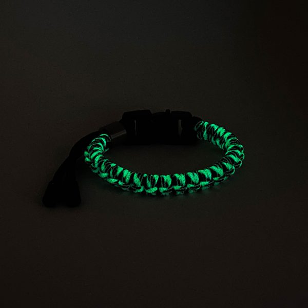 osfa back bone bracelet white glowing small O.S.F.A Adjustable Back Bone Bracelet - white reflective & glow in the dark
