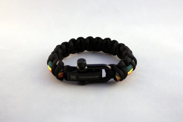 rasta shackle (2) Rasta Paracord Bracelet (shackle)