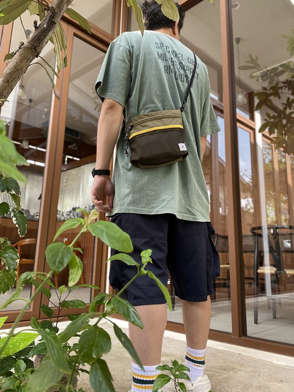 Splash-Proof Sacoche Bag - Army Green