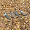 Stainless Steel Paracord Keychain - brown