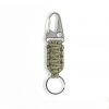 stainless steel keychain olive drab front small Stainless Steel Paracord Keychain - olive drab