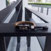 O.S.F.A Adjustable Hex Paracord Bracelet - wolf brown